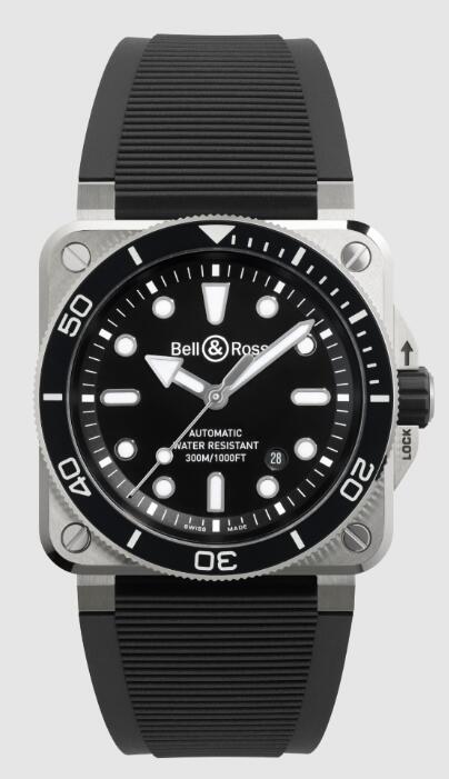 Review Bell and Ross BR 03 Replica Watch BR 03 DIVER BLACK STEEL BR03A-D-BL-ST/SRB